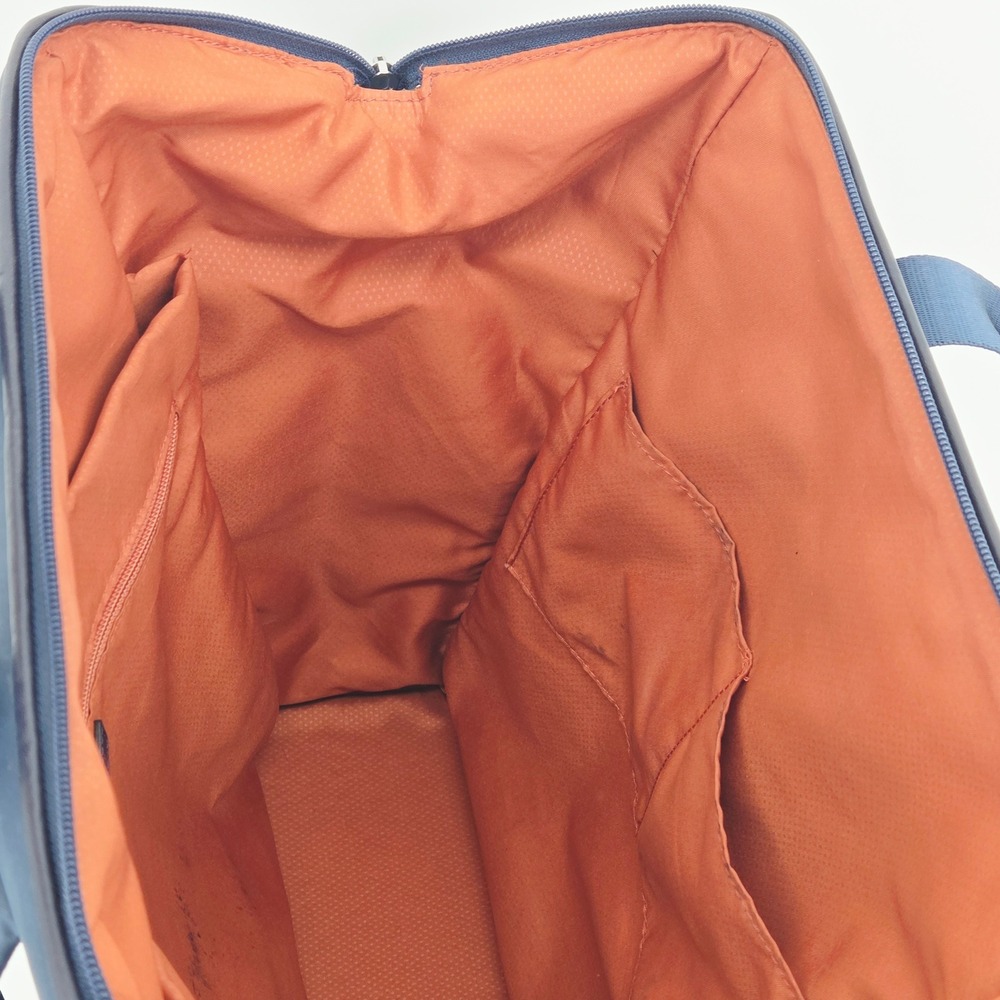 Tumi Mel Framed Blue Navy Nylon Convertible Backpack Bookbag Bag Wide Opening - Picture 14 of 16